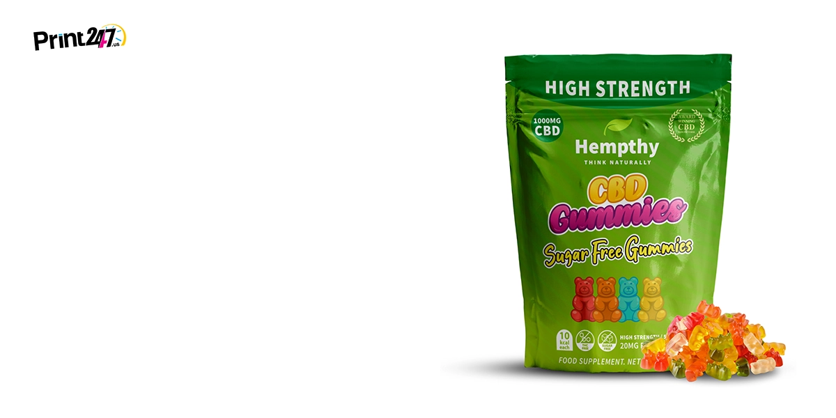 Attractive CBD gummies packaging design that boosts brand appeal